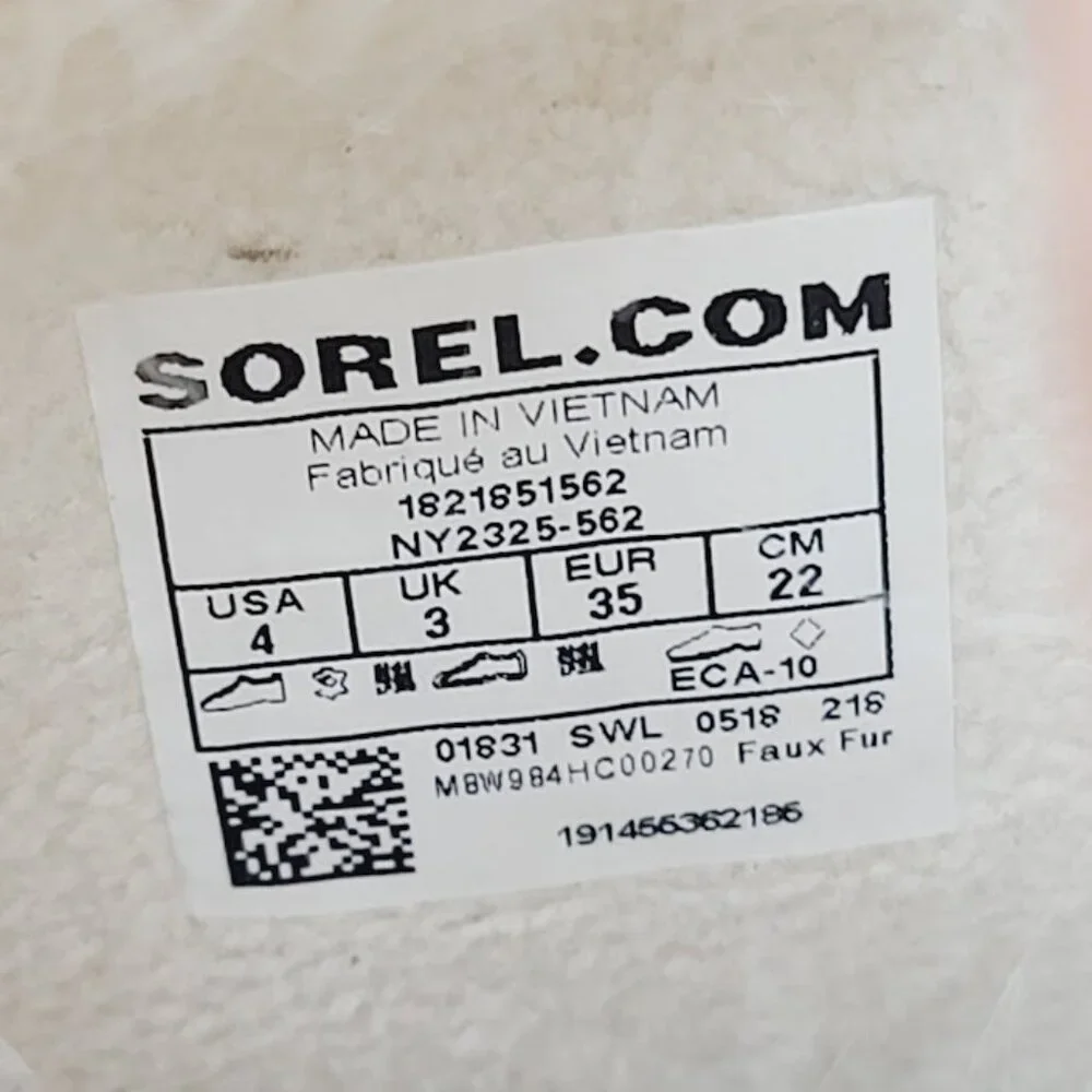 Sorel Girl's Purple Tofino Li NY2325-562 Fur‎ Mid-Calf Winter Snow Boot Size 4